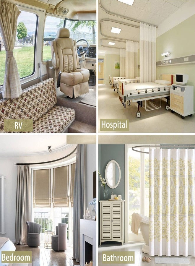 Trimold Premium Ceiling Curtain Track System, Flexible and Durable Design for Effortless Gliding, Ideal for Shower Window RV Room Dividers, Privacy and Home Décor - Image 3