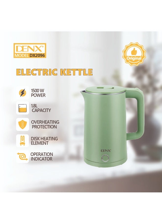 Denx Stainless Steel Electric Kettle Assorted Colours - Image 2