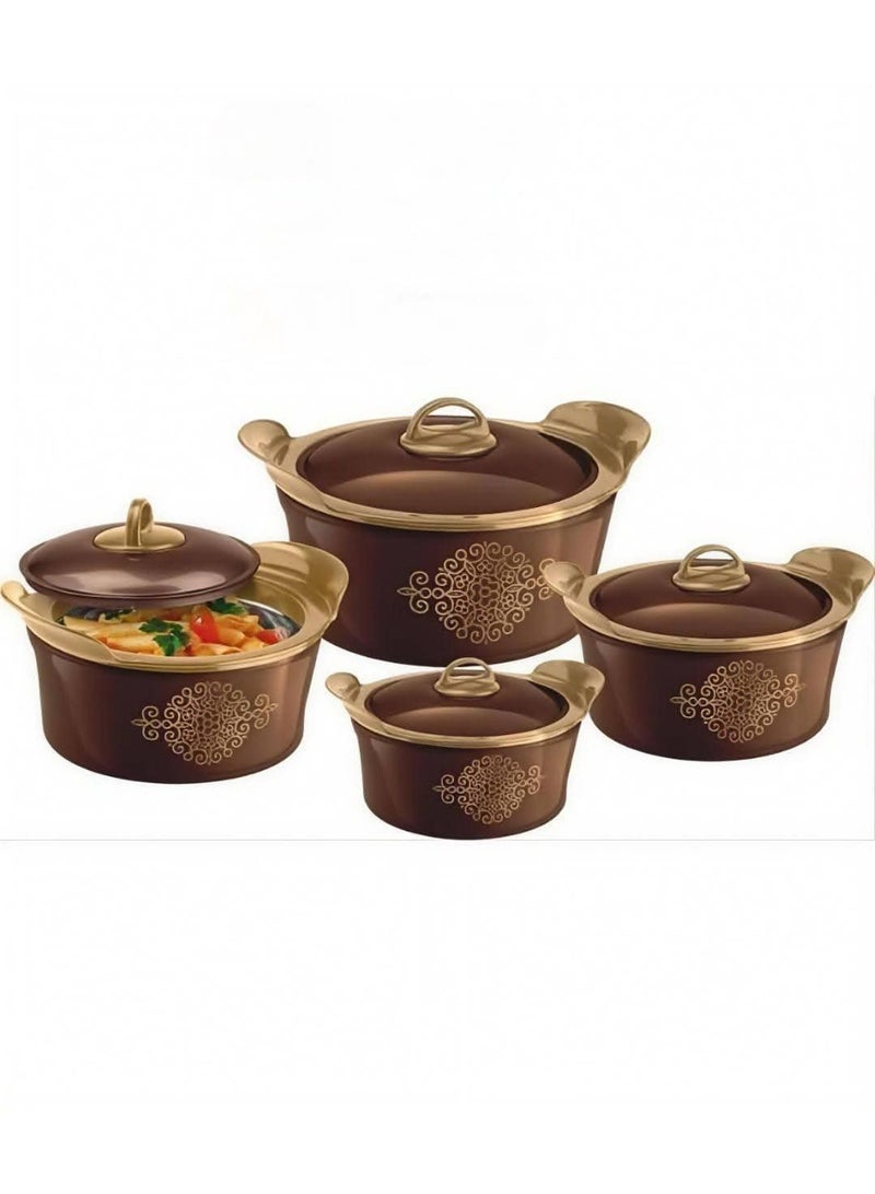 GoldStar Insulated Hot Pot Casserole Set of 3 | Double-Walled Stainless Steel Serving Dishes with Lids | BPA-Free Food Warmer for Dinner Parties & Holidays | 2000, 3000, 1200 Sizes - Image 1