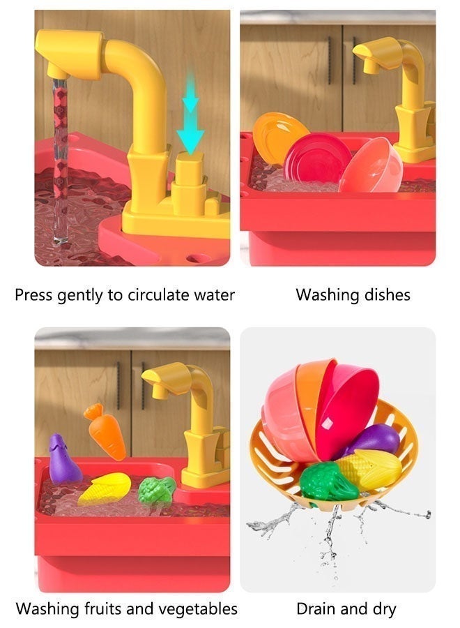 80Pcs Kids Kitchen Toy Accessories, Play Food Sets for Kids Kitchen Playset  with Cookware Steam Pressure Pot and Induction Cooktop, Cooking Utensils, Preschool Learning Education Toys for Toddlers, Birthday Gifts for Girls - Image 5