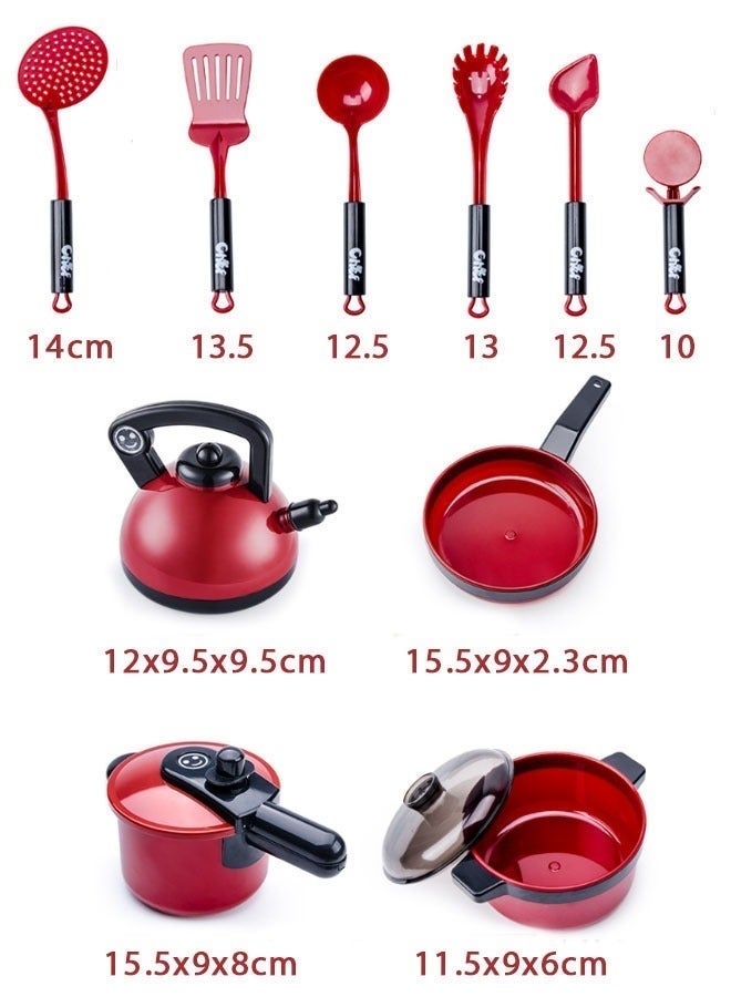 80Pcs Kids Kitchen Toy Accessories, Play Food Sets for Kids Kitchen Playset  with Cookware Steam Pressure Pot and Induction Cooktop, Cooking Utensils, Preschool Learning Education Toys for Toddlers, Birthday Gifts for Girls - Image 3