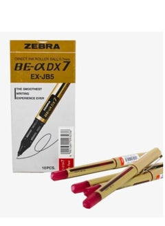 ZEBRA Zebra BE-DX7 Liquid Ink 0.7 mm Roller Ball Pen, Red  - Image 2