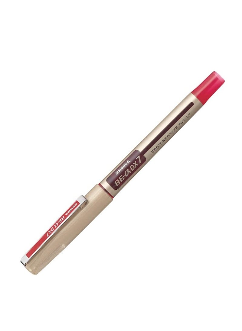 ZEBRA Zebra BE-DX7 Liquid Ink 0.7 mm Roller Ball Pen, Red  - Image 4