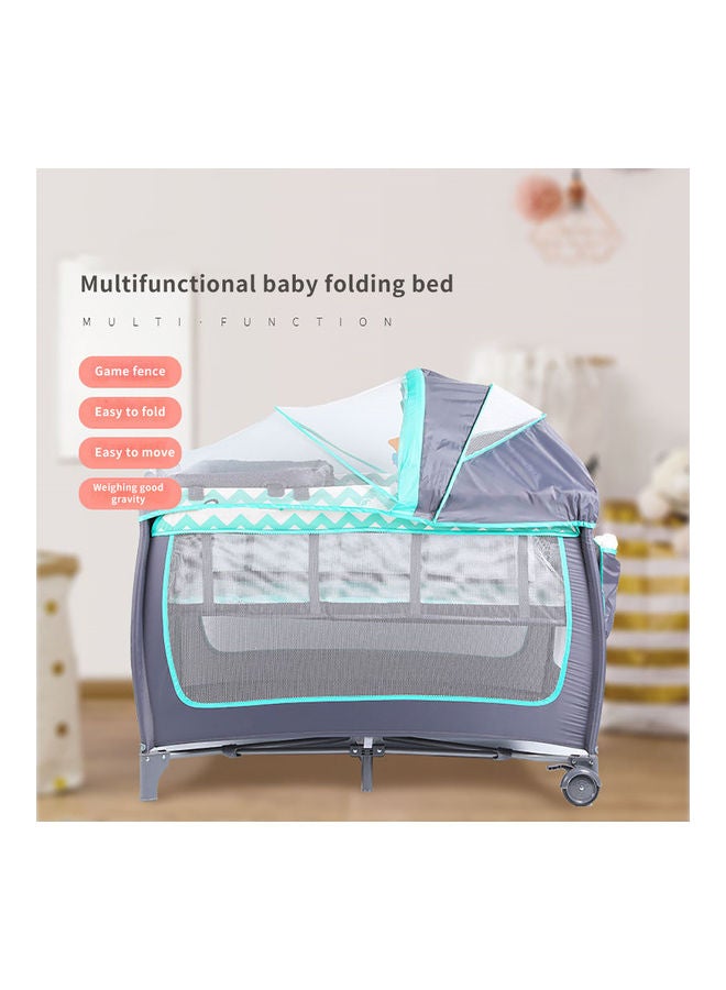 Kidle Baby Folding Bed 6-9 Months, Green - Image 2