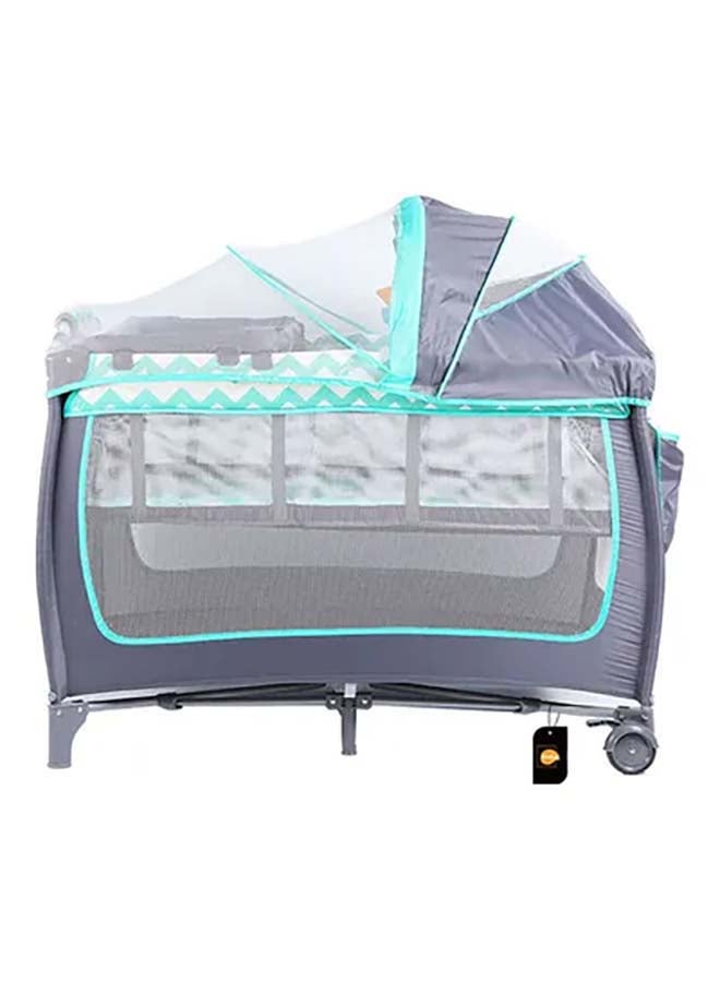 Kidle Baby Folding Bed 6-9 Months, Green - Image 1