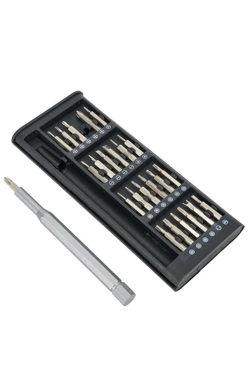 Precision Screwdriver Set 24 in 1 Magnetic Phillips Torx Screw Driver Bits Hand Repair Tools for iPhone PC Game Console DIY, Black - Image 3