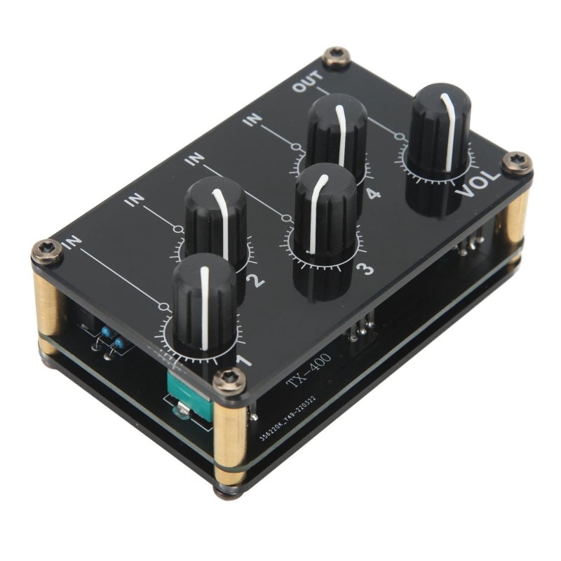Audio Mixer 4 Input 1 Output Mini Sound Board Console Portable Passive Stereo Audio Mixer - Image 5