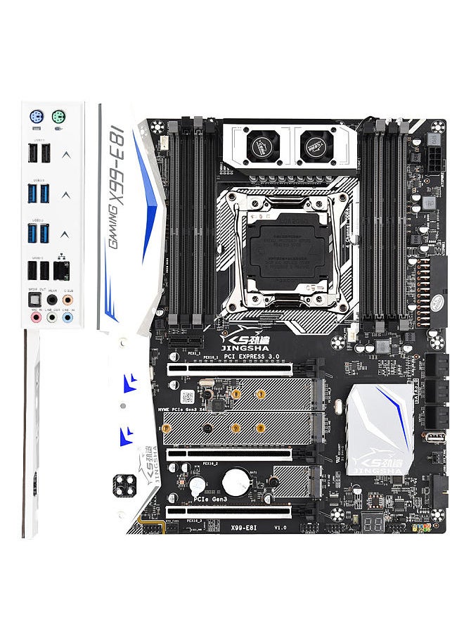 JINGSHA - X99-E8I Gaming Motherboard with 8 DDR4 Memory Slots 6 SATA3.0 Ports Support Intel Xeon E5 LGA2011-3 V3/V4 Series CPU - Image 1