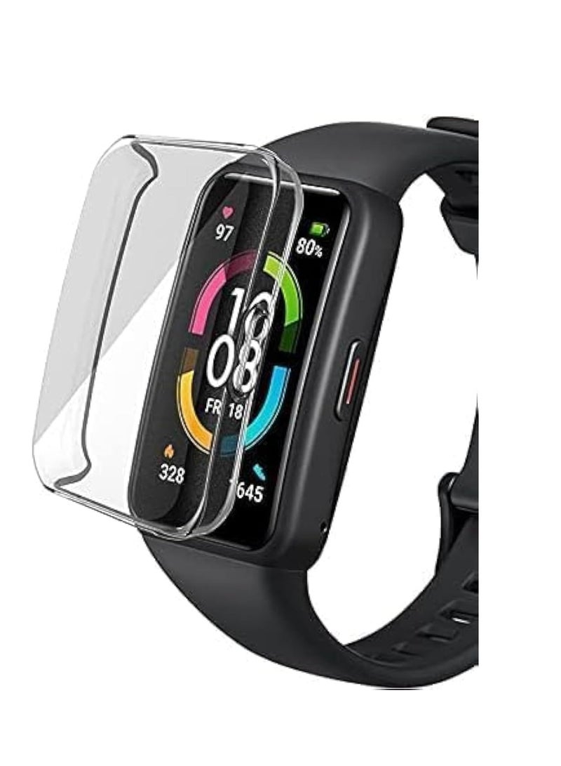 Next store Soft Case for Huawei Band 6 / Honor Band 6 Silicone TPU Full Screen Protector Case Cover (Clear)