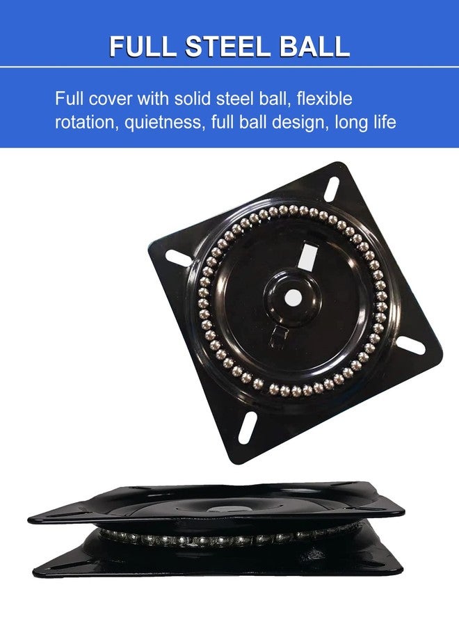 AeKeatDa 2 Pack 6 Inch Bar Stool Swivel Plate Replacement 360 Degree Swivel Square Turntable Base 6 Inch Ball Bearing Swivel for Swivel Chairs, bar Chairs, Rotating Brackets and More - Image 4