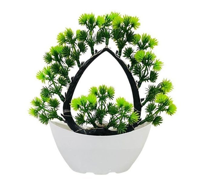 ARTIFICIAL BONSAI TREE WITH POT  MODERN DECORATIVE FAUX GREEN PLANT FOR HOME, OFFICE, BEDROOM, BALCONY & TABLETOP DECOR  INDOOR POTTED GREENERY FOR SHELF & DESK DECORATION