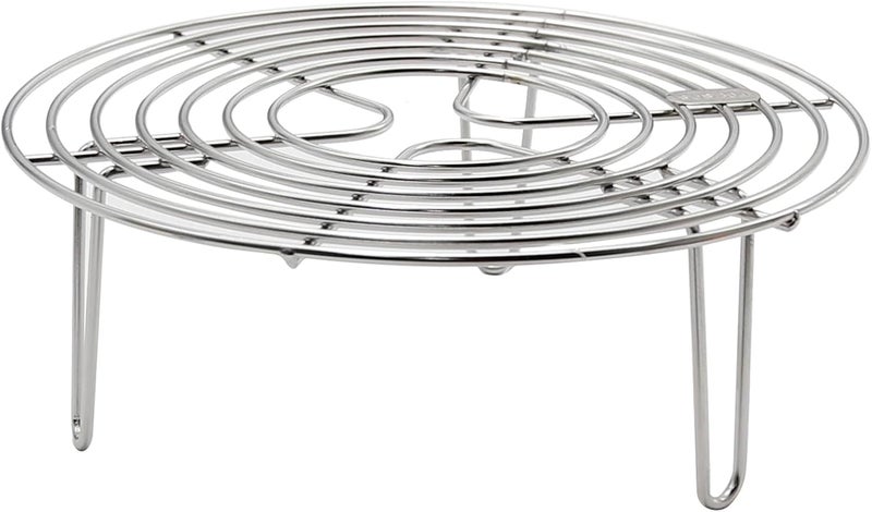 MDEOOSKY Round Steamer Rack and Cooling Rack,Stainless Steel Pot Trivet, Cooking Rack,Wire Steamer Kettle Rack Holder, Air Fryer Cooking Steamer Rack for Baking Canning Cooking Steaming, 7.9''X2.8'' - Image 1