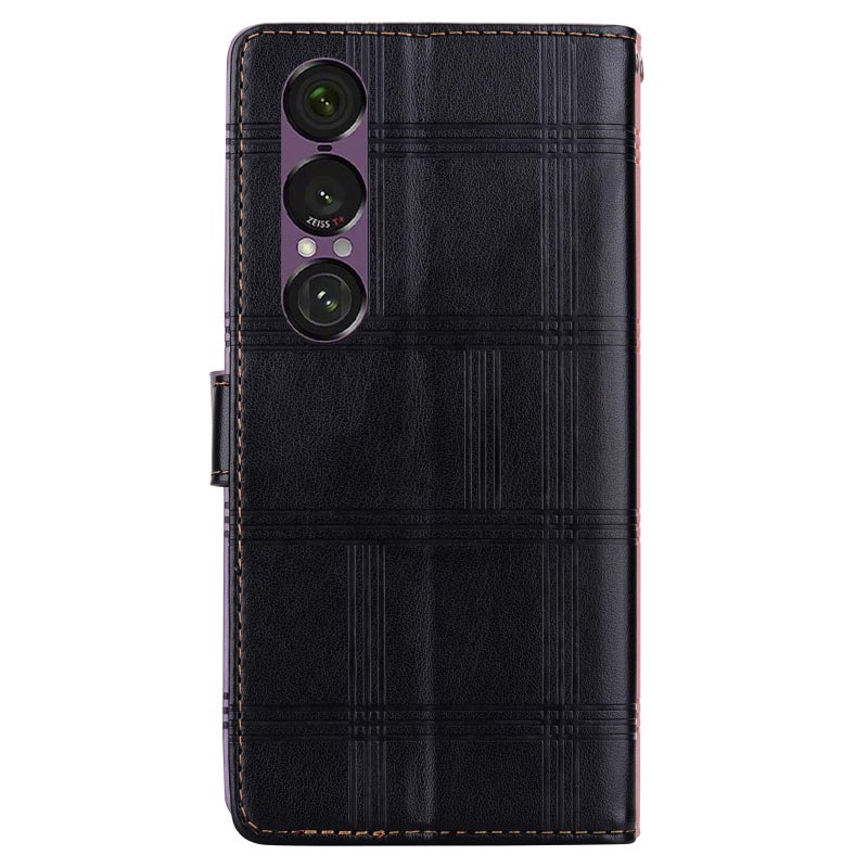 إيروريكس جراب هاتف Sony Xperia 1 VII من الجلد المنقوش (أسود) - Image 3