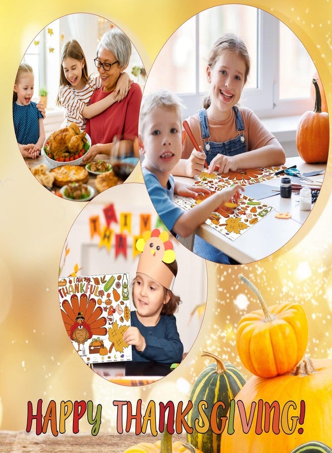 Tenceur 48 Pcs Thanksgiving Coloring Placemats Turkey Paper Placemats with Crayon Fall Disposable Table Mats Thankful Autumn Coloring Activity for Thanksgiving Fall Classroom DIY Craft Supplies - Image 5