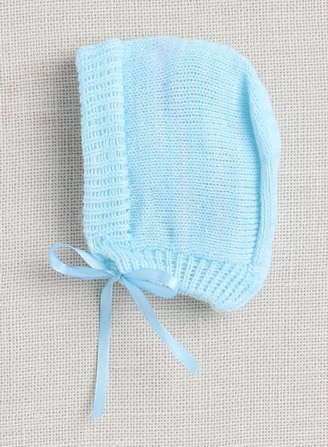 BUMZEE كنزة صوفية بأكمام طويلة للأولاد الصغار من BUMZEE باللون الأزرق الفاتح مع قبعة وجوارب، العمر من 3 إلى 6 أشهر (Peb10059C-abl) - Image 4