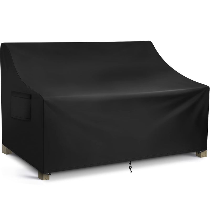WLEAFJ Patio Sofa Cover Waterproof Outdoor Loveseat Cover Heavy Duty Outdoor Couch Cover Large Lawn Patio Furniture Covers with Air Vent 54 W x 37 D x 35 H
