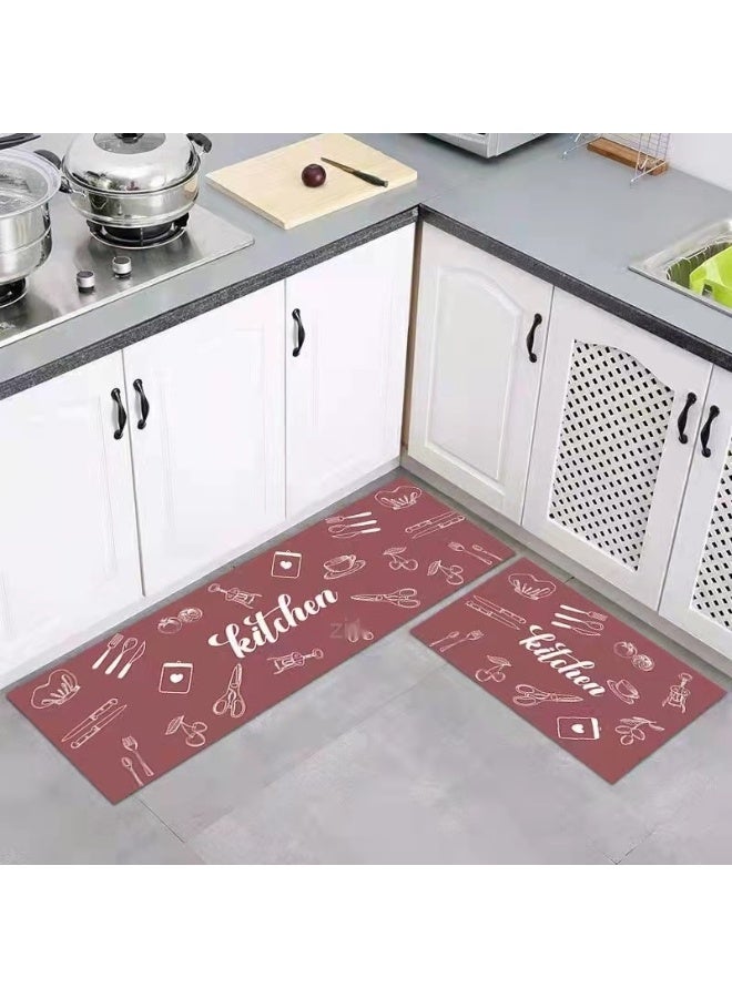 آنا سجادتان مضادة للانزلاق، مقاومة للأوساخ، بطبعات بأحجام 40*60 سم و 40*120 سم - Image 1