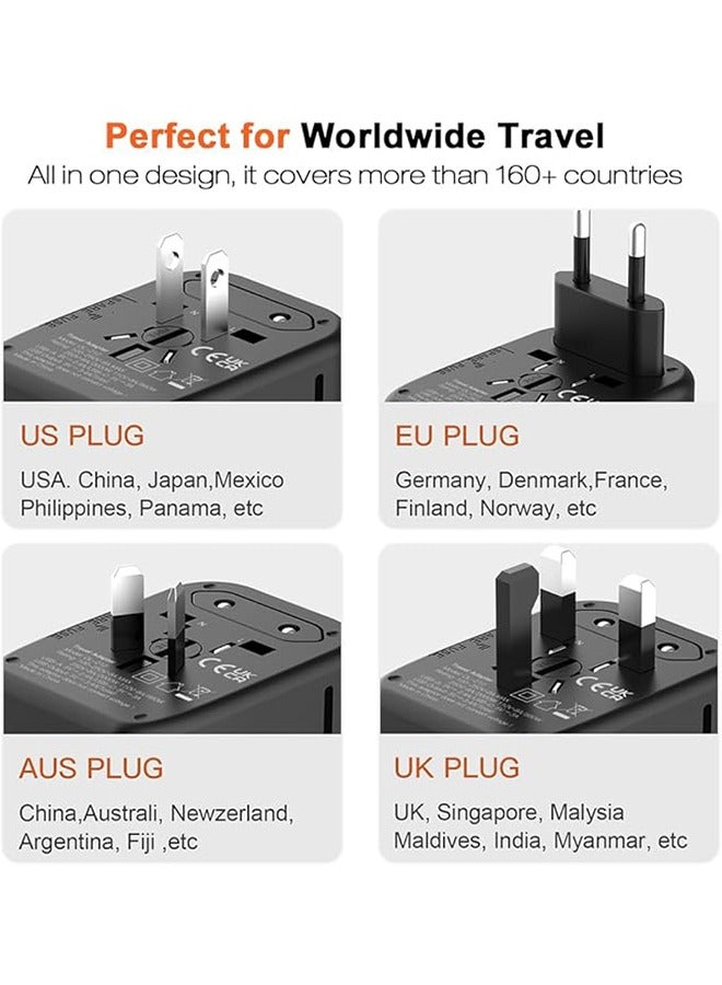 TodyJeyHo Universal Travel Adapter with 2 USB And 2 Type-C for USA EU UK AUS，Double Fuse Eight Major Protections,20W Fast Charge，New Upgraded Model - Image 5