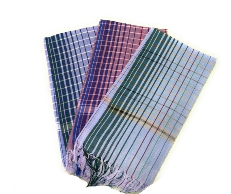 Cotton Colors Cotton Bath Towels (Multicolour, 27 x 54 inches), 3 Pieces - Image 1