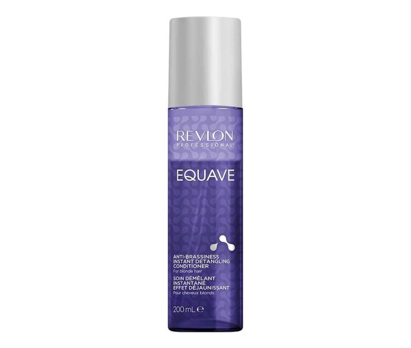 REVLON PROFESSIONAL Equave Anti-Brassiness Instant Detangling Conditioner, 200 ml, Detangling Leave in Spray Conditioner for Blonde, White & Bleached Hair, 2-Phase Hair Care with Heat Protection - Image 1