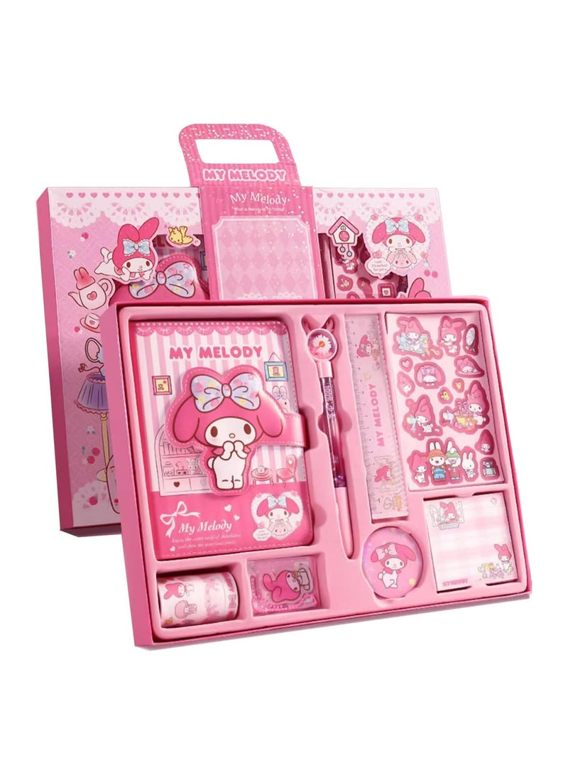 General Melody Stationery Set - Booklet Planner, Pocket Notepad, Tape, Ruler, Pen and Stickers - Perfect Birthday Gift for Girls aged 4-12, Ideal Back to School Gift for Kids!  - Image 1
