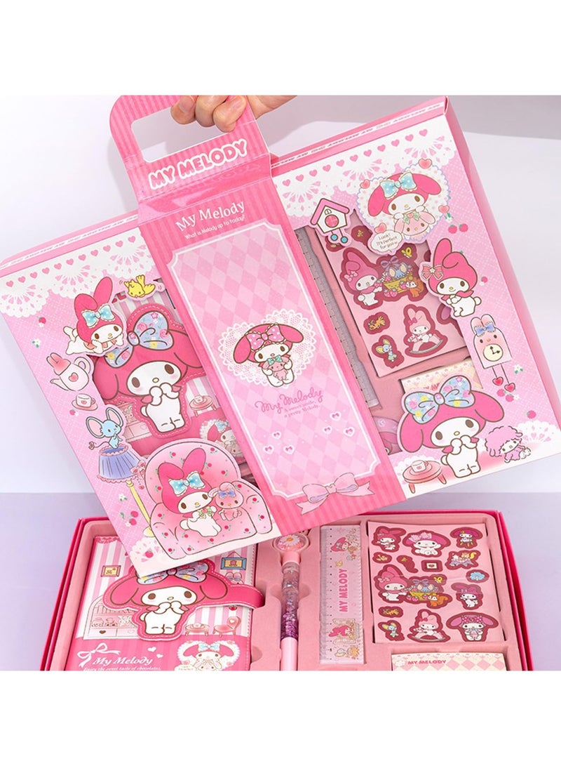 General Melody Stationery Set - Booklet Planner, Pocket Notepad, Tape, Ruler, Pen and Stickers - Perfect Birthday Gift for Girls aged 4-12, Ideal Back to School Gift for Kids!  - Image 2