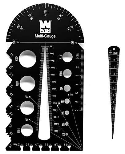 WEN ME210G Metric and Imperial Metal Thread Pitch Multi-Gauge with Carrying Case, Two Pack, Black - Image 5