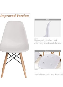 Generic Dining Chair,Fashion Office Chair Modern Side Dining Chairs Kitchen Chair Ergonomics Outdoor Plastic Chair Lounge Reception Chairs for Dining Room/Living Room  - Image 5