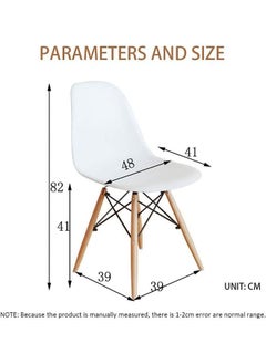 Generic Dining Chair,Fashion Office Chair Modern Side Dining Chairs Kitchen Chair Ergonomics Outdoor Plastic Chair Lounge Reception Chairs for Dining Room/Living Room  - Image 4