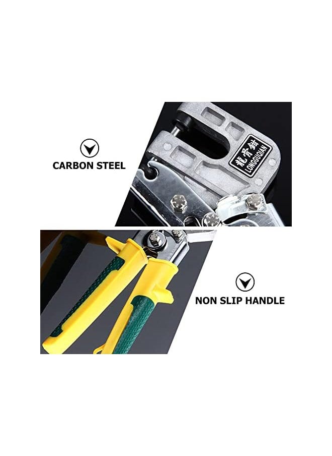 SYOSI Stud Nailless Crimper Drywall Tools Single Hand Punch Lock Crimper Framing Fastening Crimping Hand Tool for Wire Cable Cutting Crimping (Yellow)  - Image 3