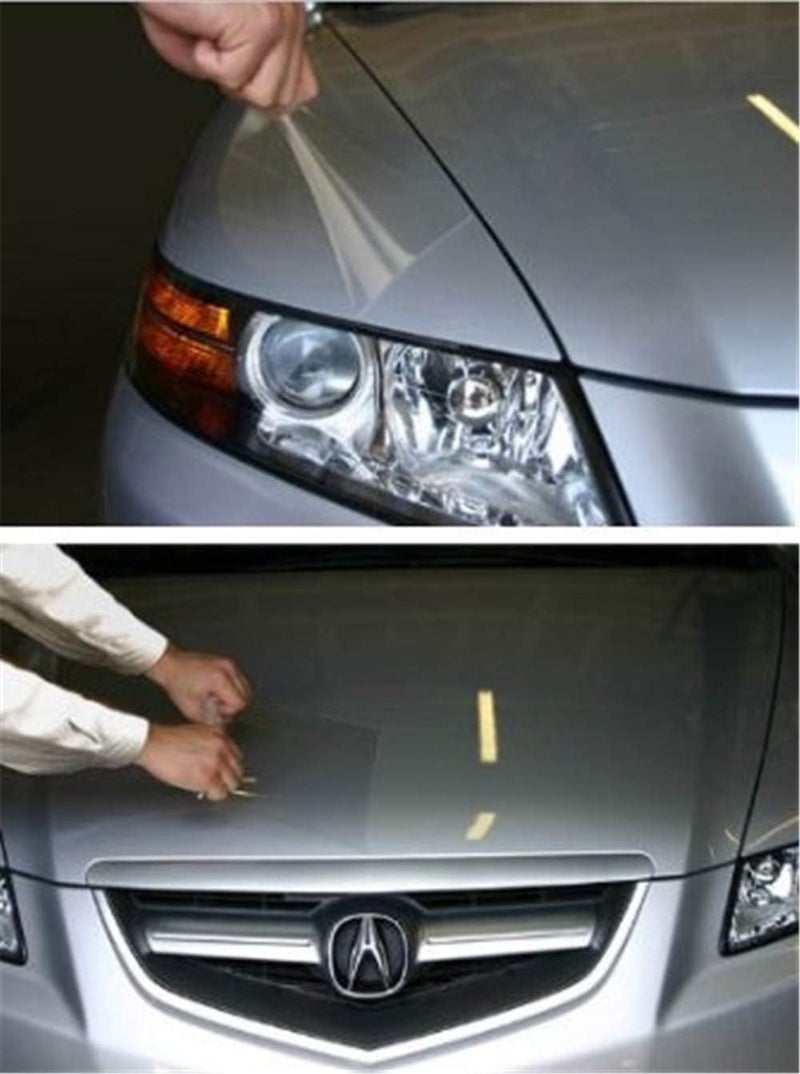 F & B LED LIGHTS 12 by 48 Inches Self Adhesive Headlight, Tail Lights, Fog Lights Tint Vinyl Film with Tools (Clear) - Image 3