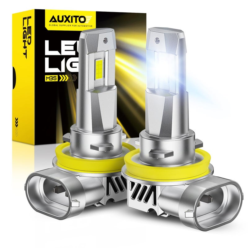 AUXITO H11/H8/H9 LED Bulbs 50,000LM 900% Brighter, 6500K Cool White, 3 Min Plug and Play Installation - Pack of 2 - Image 1