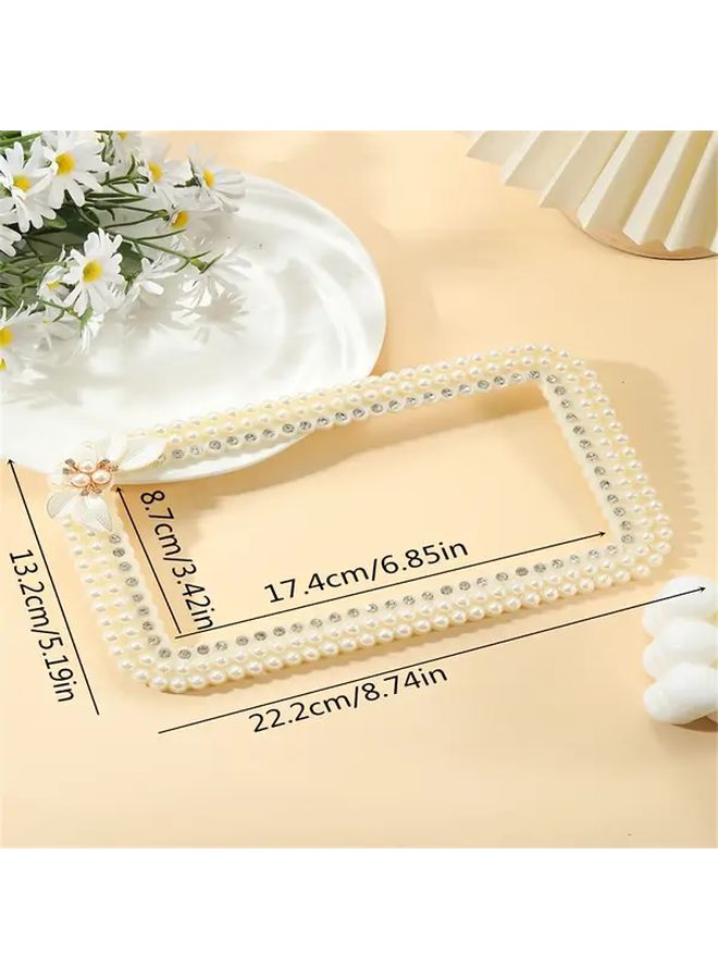 Beige Double Opening Floral Switch Decal Removable Self-Adhesive Plastic Wall Decoration Glitter Accents - Image 4