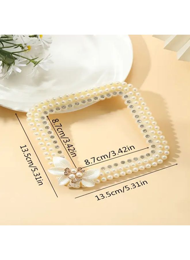 Beige Double Opening Floral Switch Decal Removable Self-Adhesive Plastic Wall Decoration Glitter Accents - Image 3