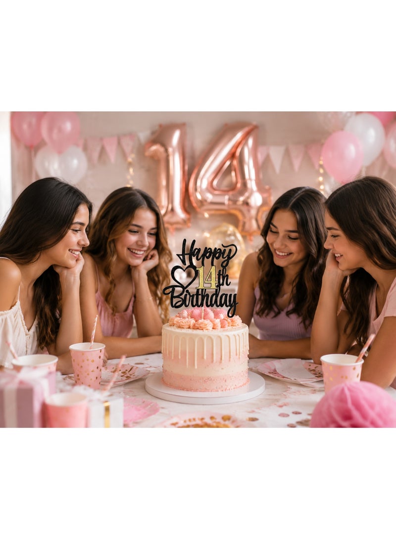 Decorative sticks and decorations to decorate cakes for birthdays and parties with the phrase “Happy Birthday.” For 14 years old - Image 3