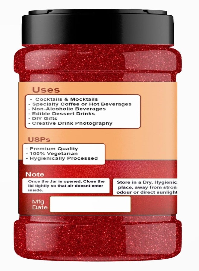 RED CLIFF Edible Red & Green Drink Shimmer Powder for Cake Decoration, Drinks, and Desserts Food Grade Glitter Dust for Baking, Beverages, and Creative Culinary Designs || (Red & Green) (50gx2) - Image 2