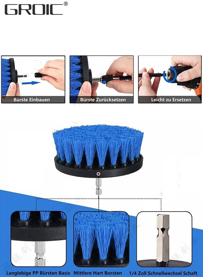 GROIC 8 Piece Spin Brush Car Cleaning Kit,Electric Matte Band Extending Extended Accessories Multi-Purpose Cleaning, Suitable for Car,Car Tool - Image 5