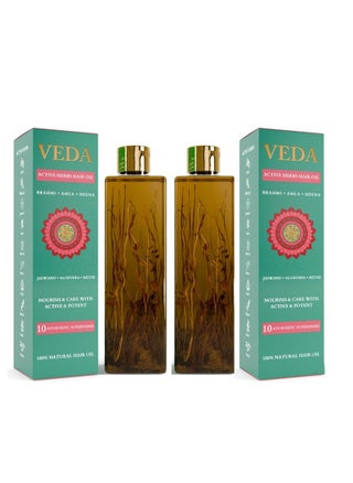 Veda Active Herbs Hair Oil | Ayurvedic Jadi Butis Infused Oil | 200ml x 2 | Pack of 2 - pzsku/Z46396AB918506E0A2956Z/45/_/1733470291/52a2d57a-8d02-4769-9ea2-7cd2ee010856