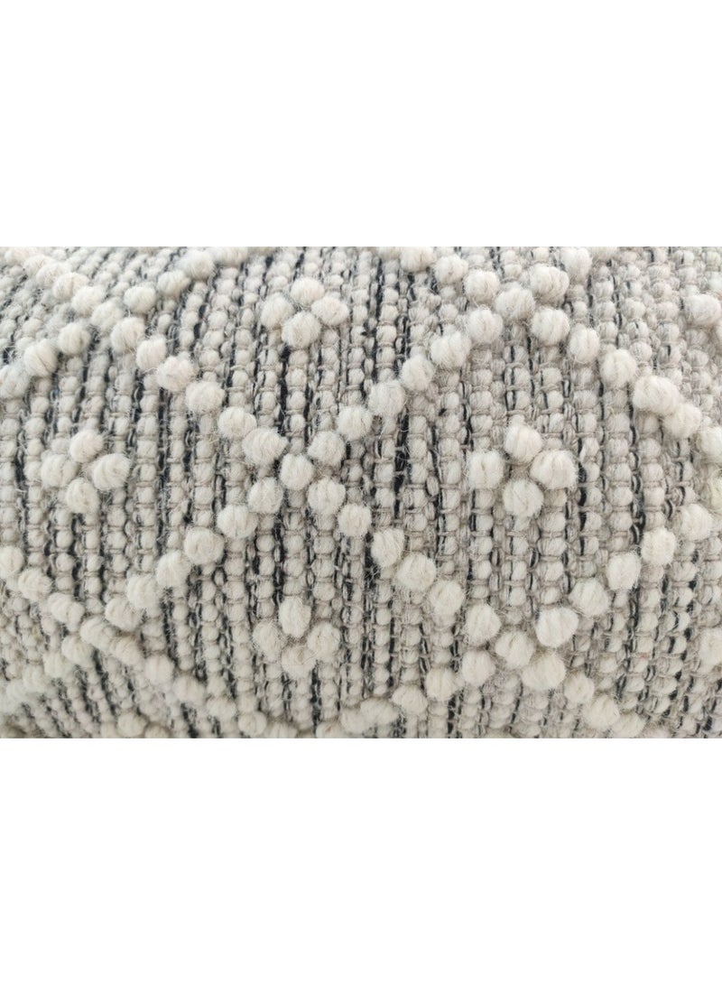 Ramsha Natural & Black Color Home Decor Handmade Cushion - CS 048 (30x90cm) - Image 4