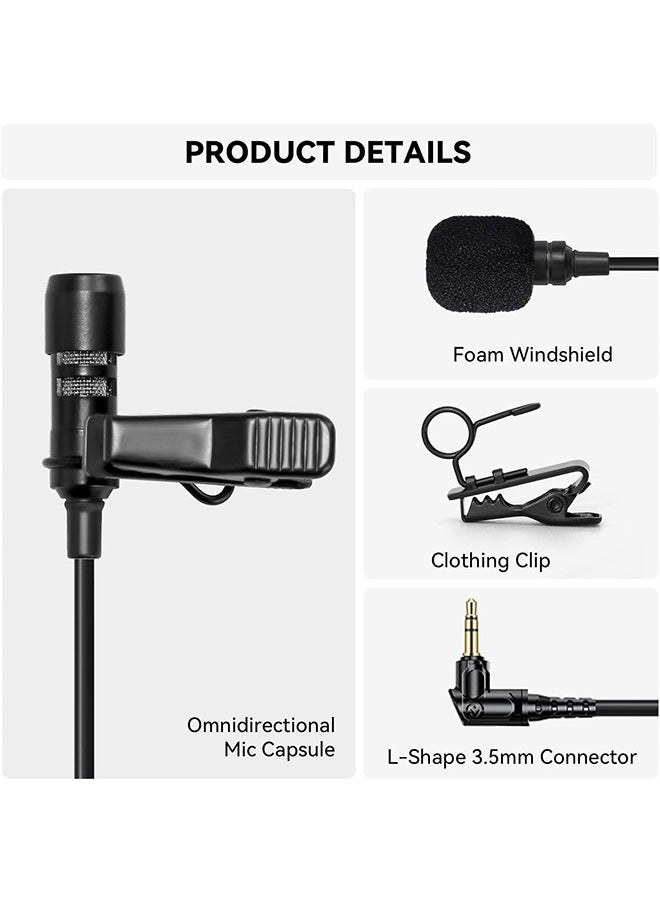 Hollyland Omnidirectional Lavalier Microphone for Lark Max Microphone System-Black  - Image 2