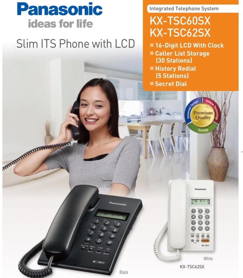 Panasonic Corded Telephone, White - Image 5