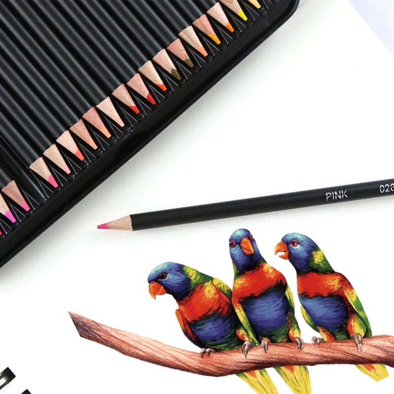 Color Pencils 72 Colors Ergonomic Design Drawing Kit - Aesthetic Improvement Painting Tool for School Students, Beginners, Art Enthusiasts - Image 3
