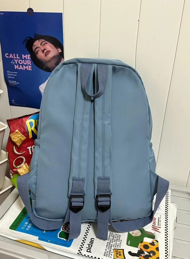 Take Two Blue Plain Backpack