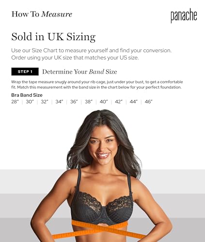 Panache Women's Power 5021 Underwire Padded Sports Bra |Black,34J| High Impact Sports Bra for Large Breasts, Racerback Support - Image 5