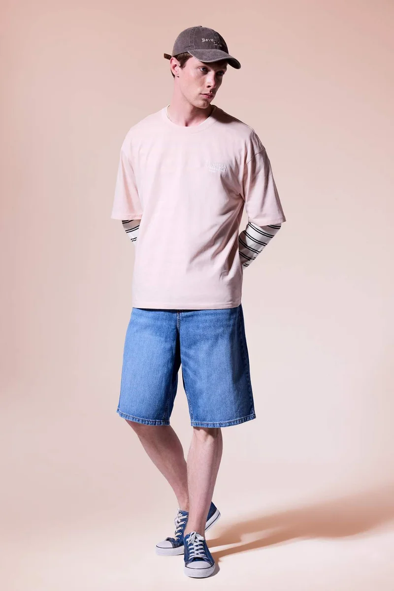 ديفاكتو Baggy Fit Bermuda Shorts