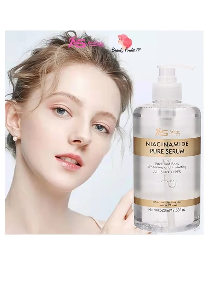 آشلي مصل أشلي شاين نياسيناميد النقي 2 في 1 لتبييض وترطيب الوجه والجسم 520 مل - Image 2