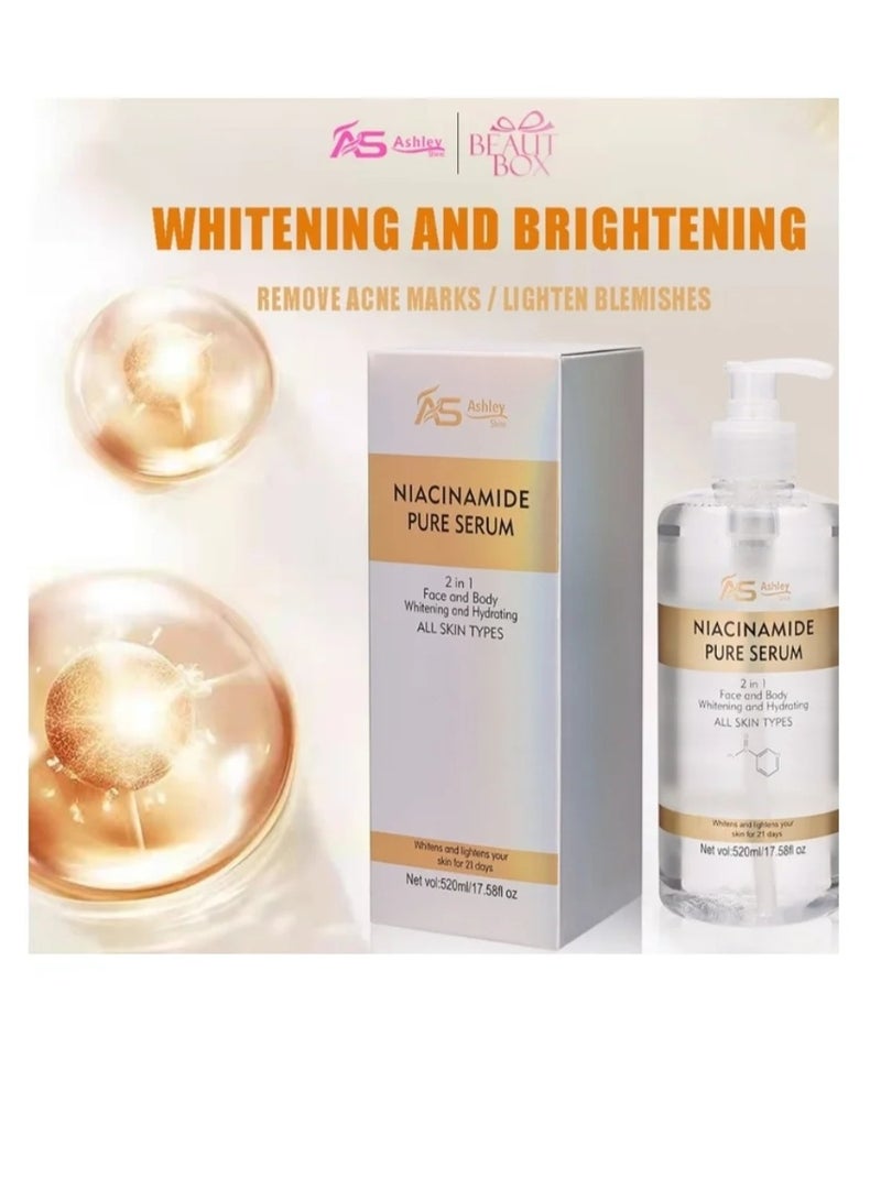 آشلي مصل أشلي شاين نياسيناميد النقي 2 في 1 لتبييض وترطيب الوجه والجسم 520 مل - Image 3