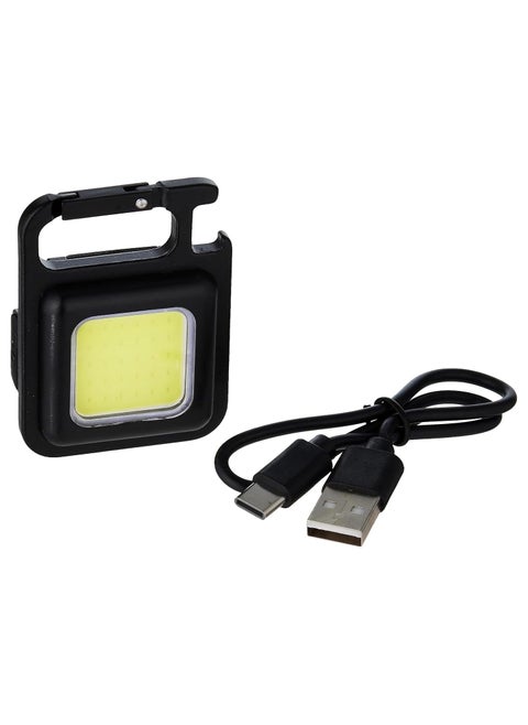 Pristar Small LED Flashlight 800 Lumens COB Rechargeable Keychain Mini Flashlight 4 Light Modes Portable Pocket Light with Folding Bracket Bottle Opener and Magnet Base for Fishing Walking Camping