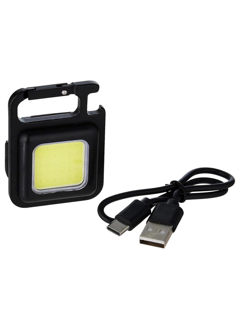 Pristar Pristar Small LED Flashlight 800 Lumens COB Rechargeable Keychain Mini Flashlight 4 Light Modes Portable Pocket Light with Folding Bracket Bottle Opener and Magnet Base for Fishing Walking Camping  - Image 1