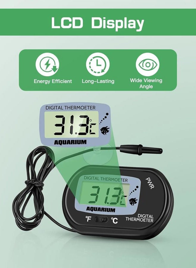 Zacro LCD Digital Aquarium Thermometer Fish Tank Water Terrarium Temperature - Image 5
